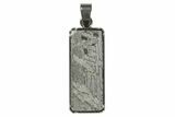 Rectangle Etched Aletai Iron Meteorite Pendants - Includes Chain - Photo 3
